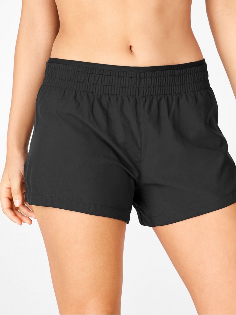 Fabletics Black Breathe Mid-Rise Run Short Size Large